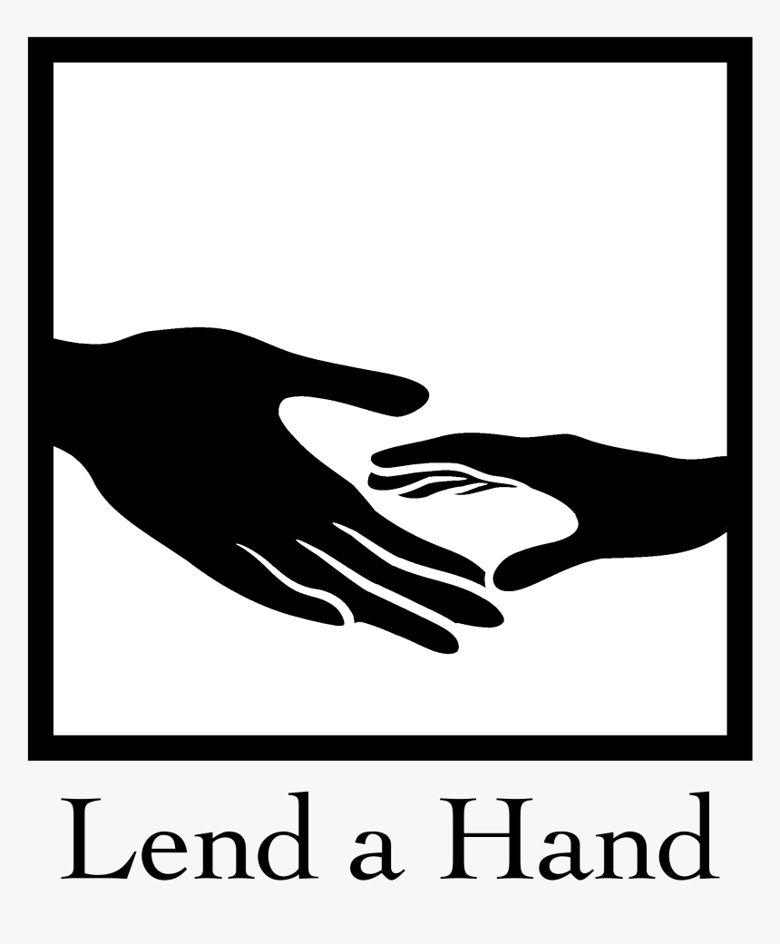Lend A Hand Logo Black And White - Rotary International, HD Png Download