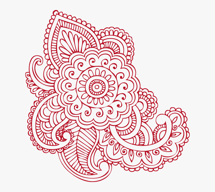 Clip Art Mehndi Flower - Transparent Background Henna Png, Png Download, pn...