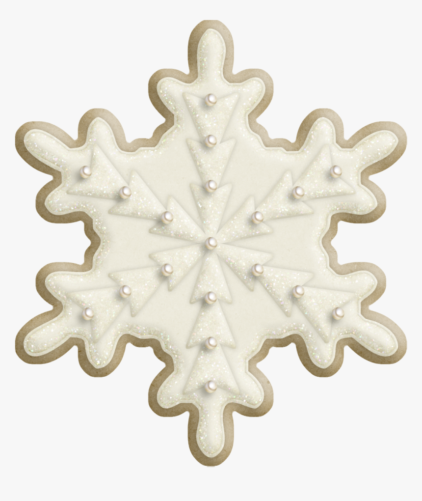 Snowflake Christmas Cookie Png, Transparent Png