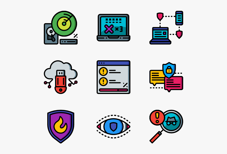 Cyber Security - Big Icons, HD Png Download