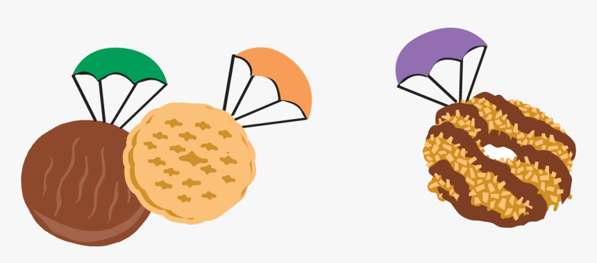 Transparent Cartoon Cookie Png - Clipart Girl Scout Cookies, Png Download