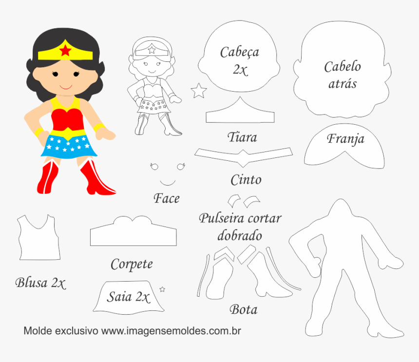 Moldes Super Herois Em Eva, HD Png Download