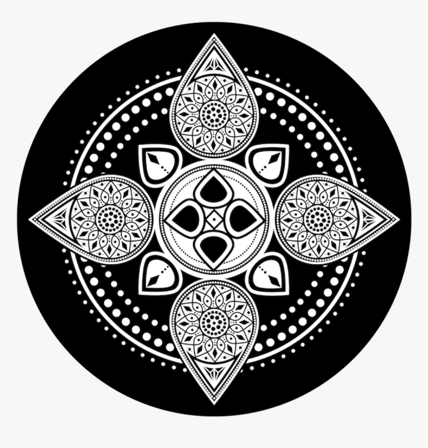 Apollo Design 6158 Mehndi Medallion B&w Superresolution - American Society Of Professional Estimators, HD Png Download