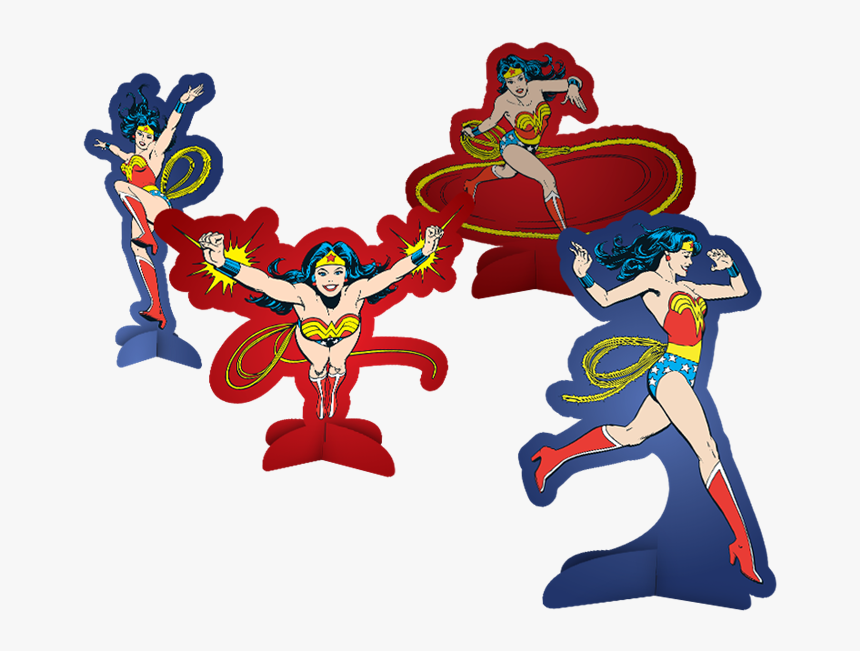 Decoração De Mesa Mulher Maravilha-08 Unidades - Decoração De Mesa Mulher Maravilha, HD Png Download