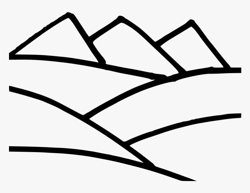 Hill Clipart Black And White, HD Png Download