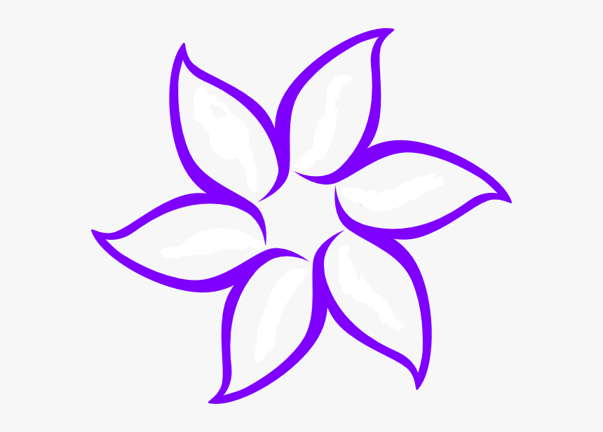 Purple Flower Outline Clip Art At Clker Com Vector - Drawings Of Mother's Day, HD Png Download