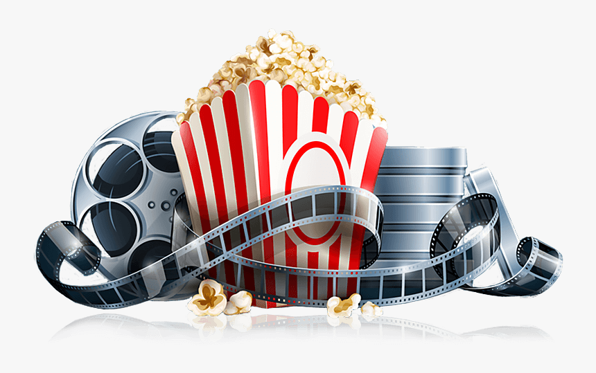 Movie Reel And Popcorn Clipart, HD Png Download , Transparent Png Image