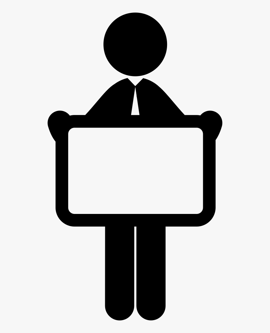 Man Holding Blank Billboard - Icon Pregnant Women Png, Transparent Png
