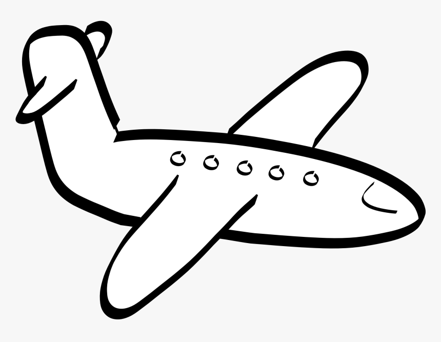 Png Free Black And - Airplane Clipart Black And White, Transparent Png