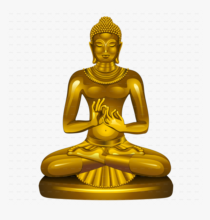 Clip Art Gold Buddha Statue - Siddhartha Gautama Lord Buddha, HD Png Download