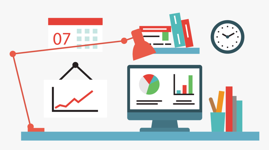 You Even Get Outlines And Essay And Performance Test - Computer Desk Illustration, HD Png Download