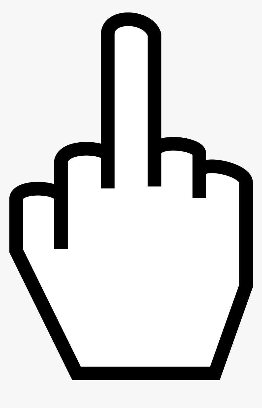 Middle Finger Silhouette Png - If You Could Fuck Off Over There, Transparent Png