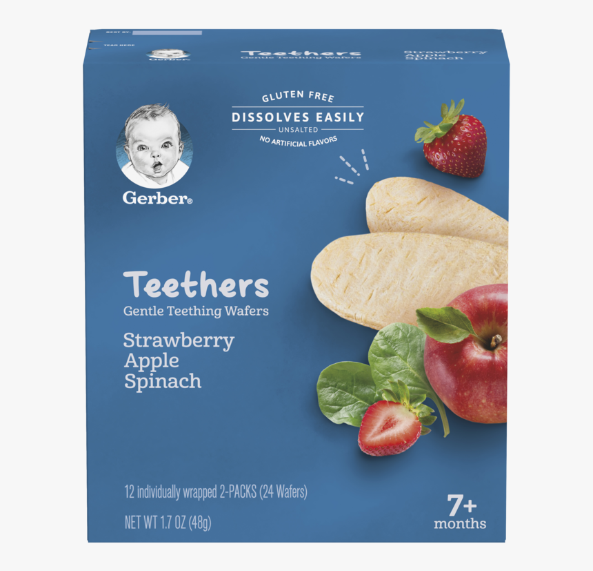Strawberry Apple Spinach - Gerber Teethers Strawberry Apple Spinach, HD Png Download
