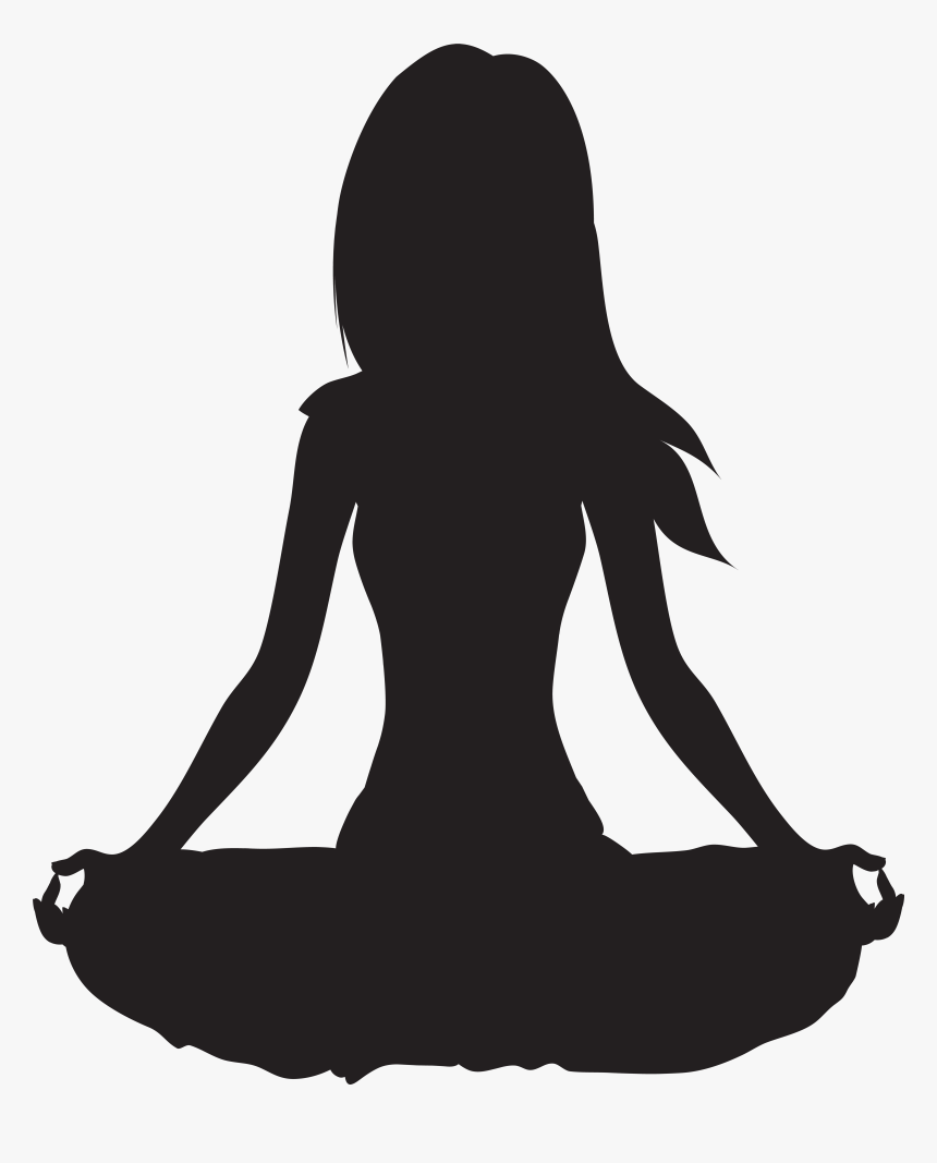 Free Meditating Buddha Silhouette Clipart, HD Png Download