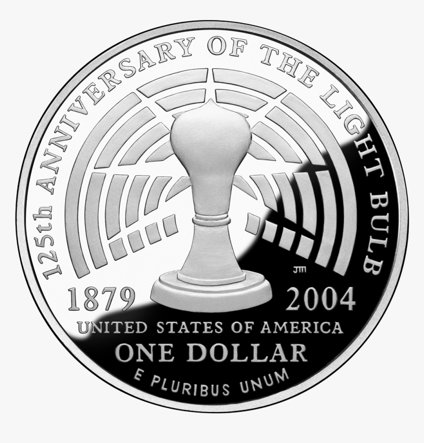 2004 Thomas Alva Edison Silver Dollar - Thomas Edison, HD Png Download
