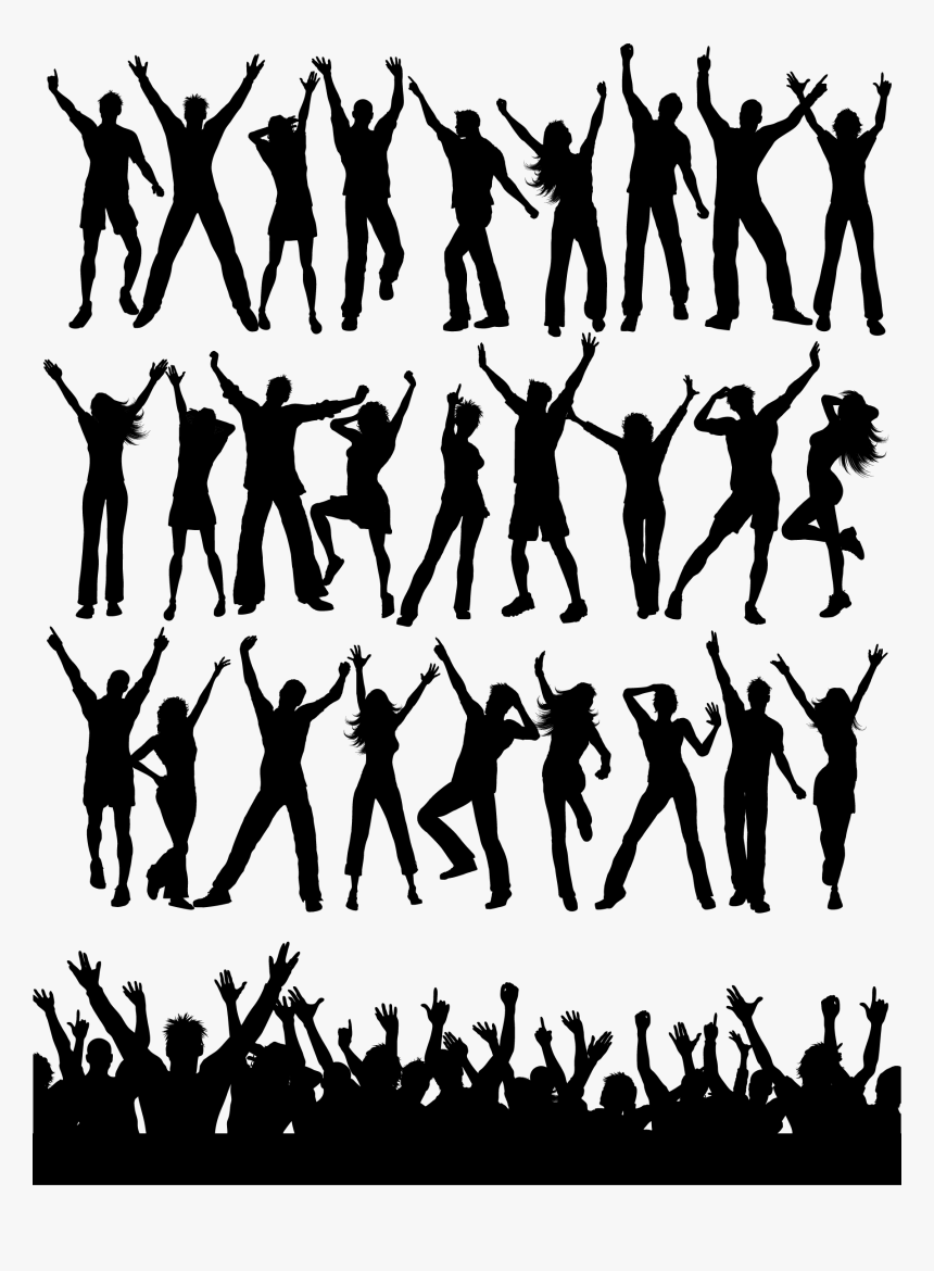 Party People Silhouettes, HD Png Download