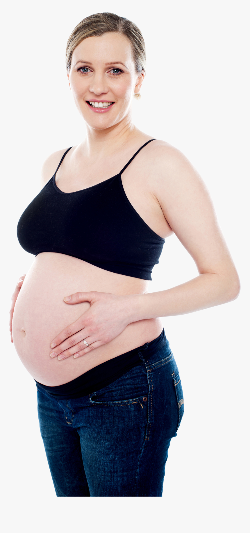 Pregnant Woman Exercise Png Image Big Belly Skinny Legs Woman
