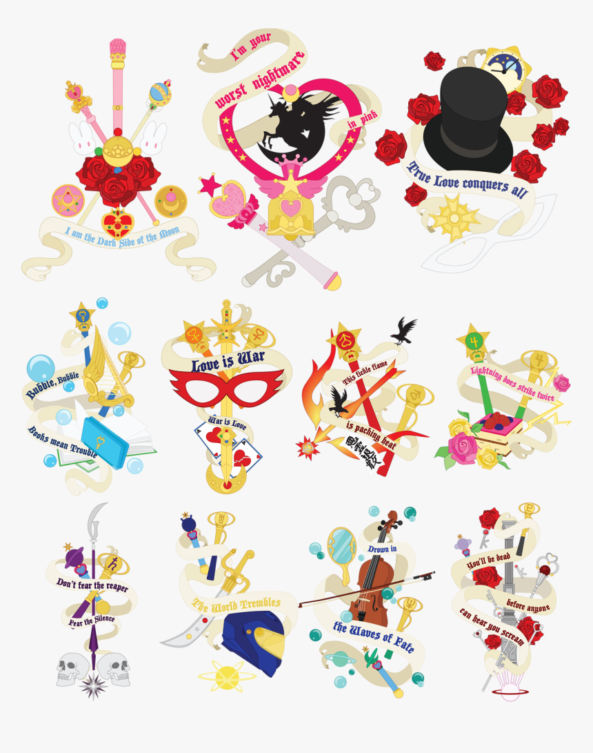 Sailor Banners Master Post - Tatuajes De Sailor Moon Con, HD Png Download