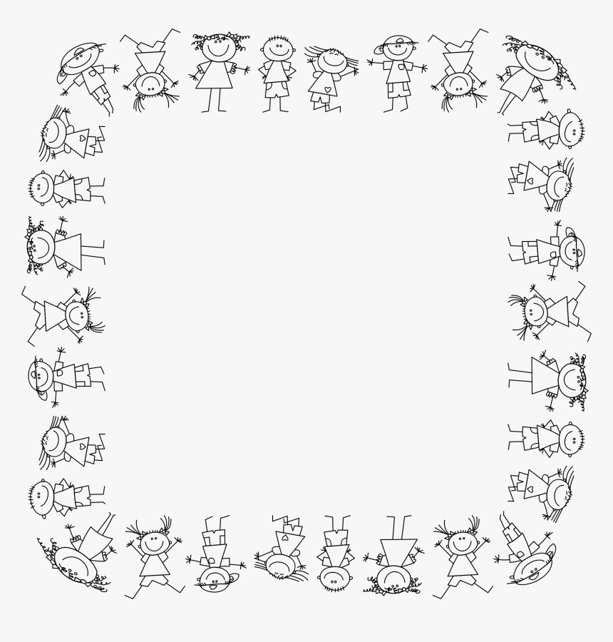 Transparent Ant Clip Art - Kids Clipart Frames Black And White, HD Png Download