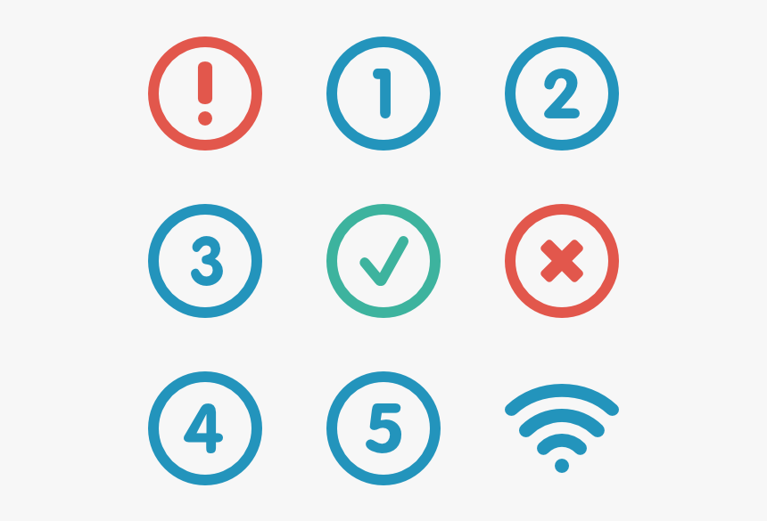 Essential Set - Number Circles No Background, HD Png Download