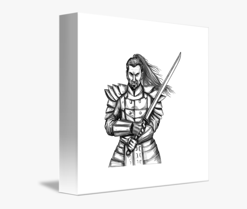Samurai Sword Stances - Katana Sword Design Tattoo, HD Png Download