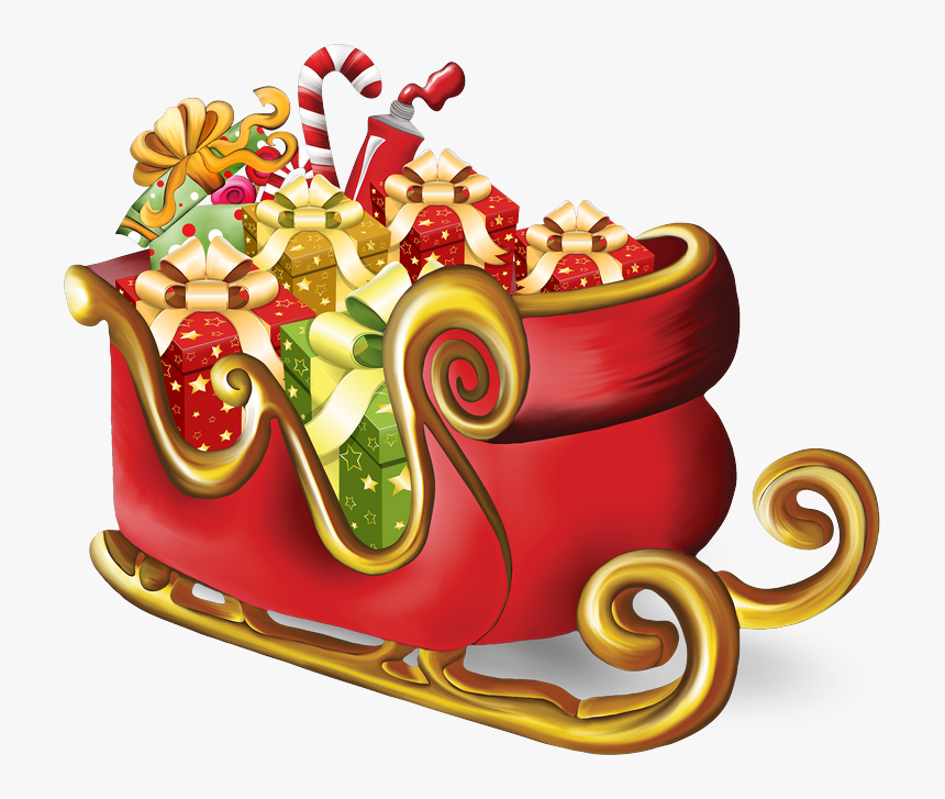 Santa Sleigh Png - Sleigh Clipart Png, Transparent Png