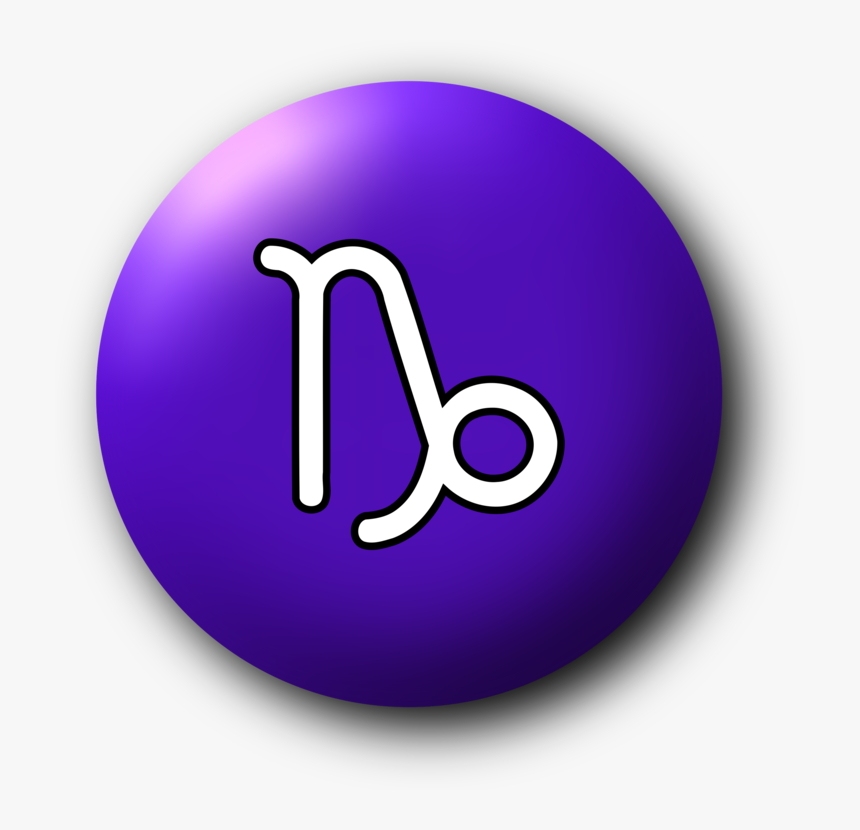 Purple,symbol,violet - Capricorn, HD Png Download
