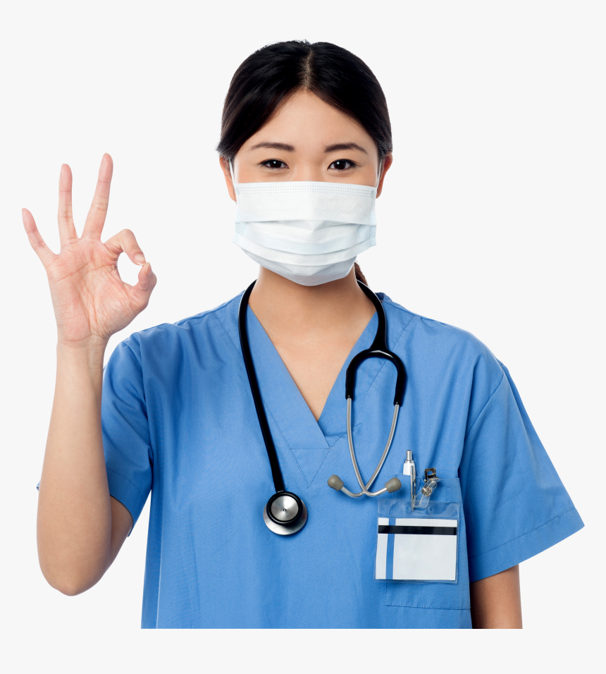 Women Pointing Perfect Symbol Png Image - Surgeon Transparent Background, Png Download