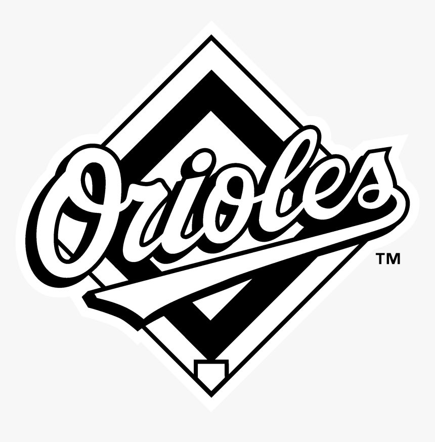 Baltimore Orioles 4 Logo Black And Ahite, HD Png Download