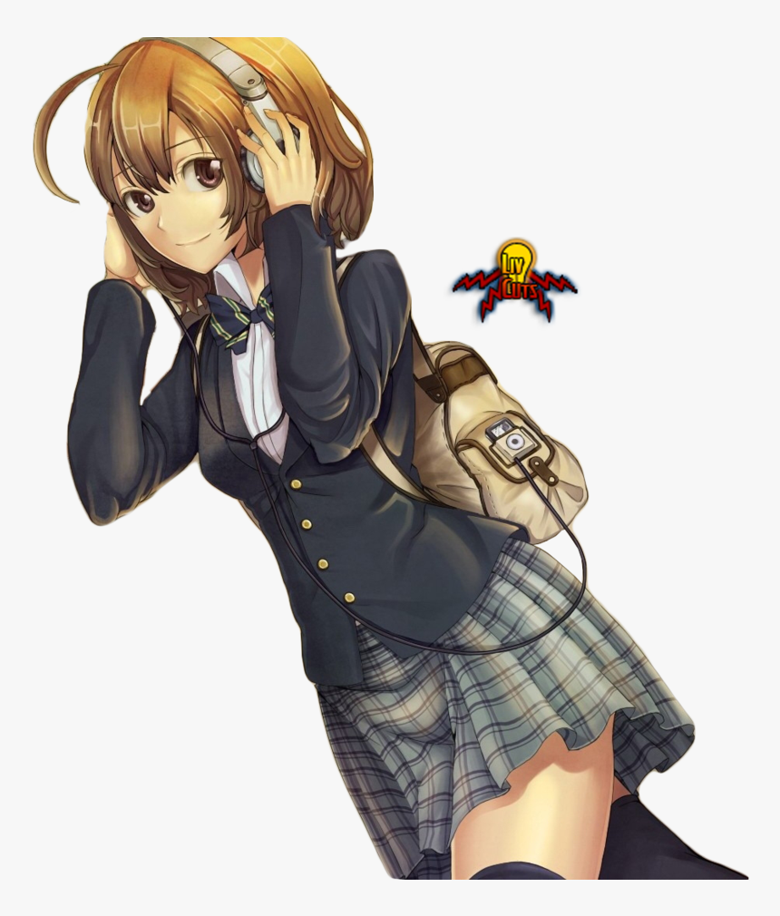 Anime Girl With Headphones Clipart, HD Png Download , Transparent Png ...
