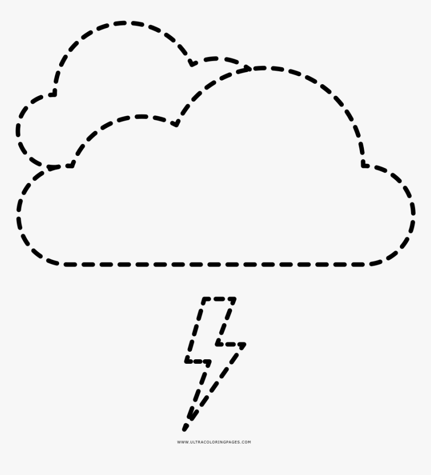 Storm Cloud Coloring Page, HD Png Download , Transparent Png Image ...