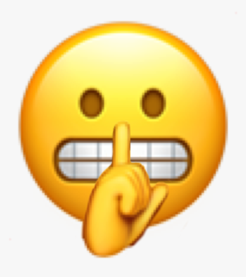 secret emoji shh peachy freetoedit, HD Png Download , Transparent