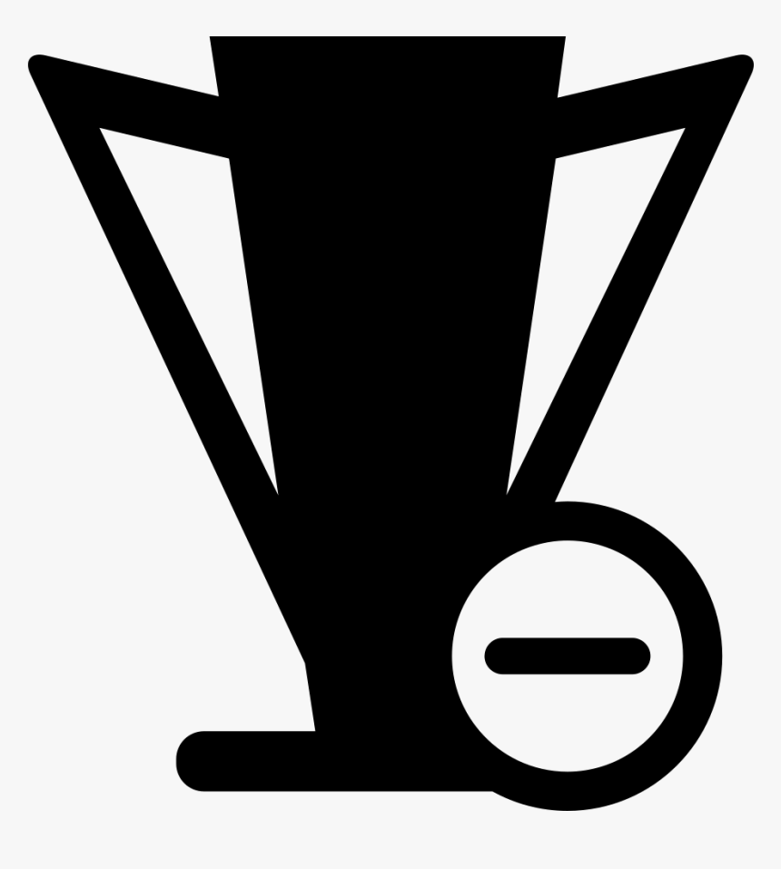 Football Triangular Trophy With Minus Sign Comments, HD Png Download ...