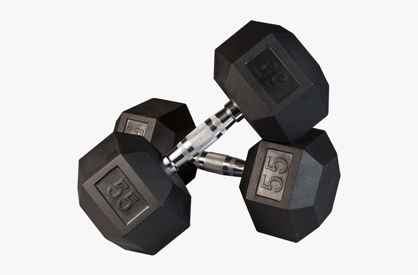 Dumbbells Png - Hex Rubber Dumbbells, Transparent Png