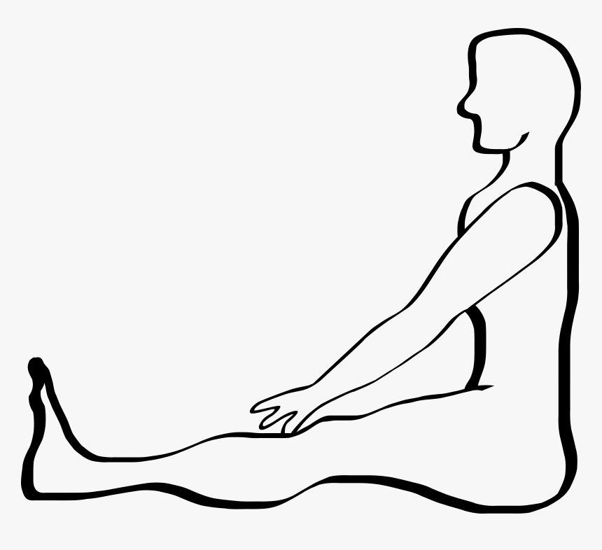 Borders And Frames Person Silhouette Line Art Sitting - Draw A Person Sitting, HD Png Download