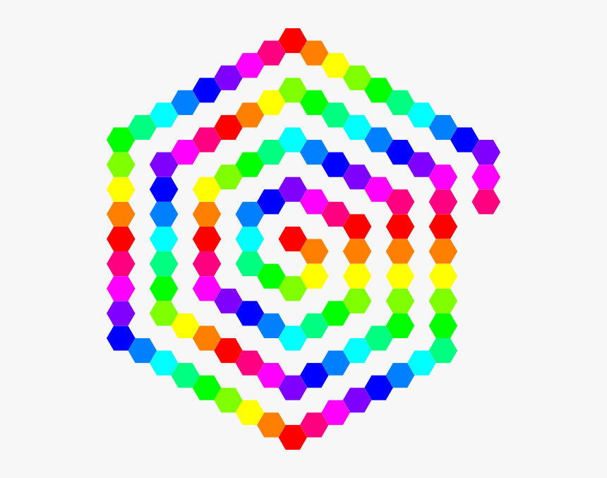 120 Hexagon Spiral Svg Clip Arts - Hexagonn Spiral, HD Png Download