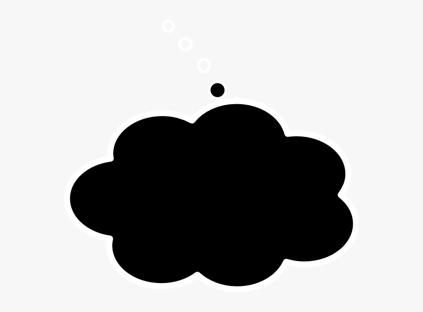 Thought Bubble Svg Clip Arts - Thought Bubble Silhouette Png, Transparent Png