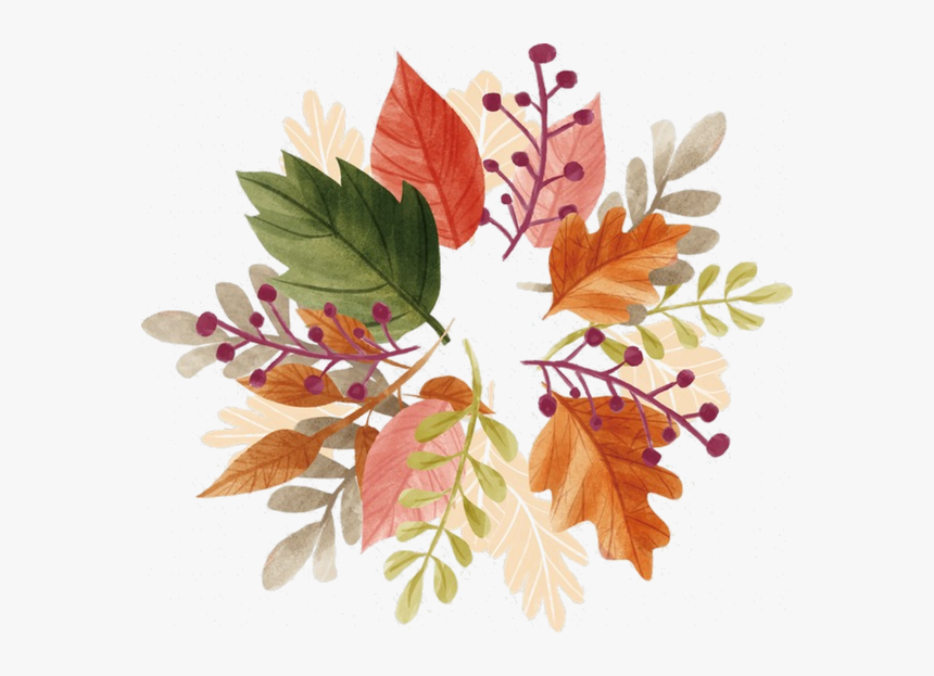 Watercolor Fall Leaves Png, Transparent Png