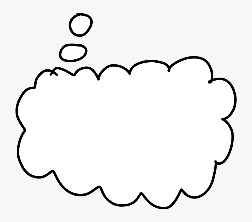 Thoughts Thought Bubble White Free Picture - Illustration, HD Png Download