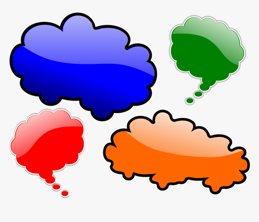 Burbujas De Pensamientos Con Colores, HD Png Download