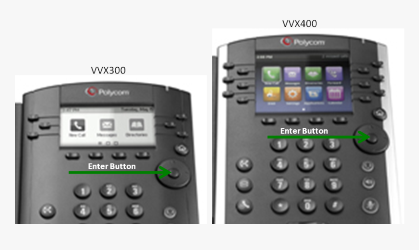 Location Of Enter Button - Polycom Vvx 401, HD Png Download