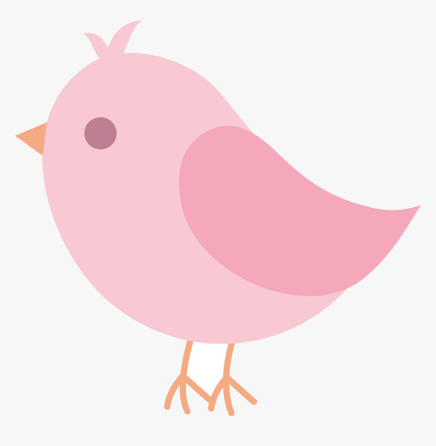 Easy Within Clip Art Bird Clipart Birds Transparent - Pink Bird Clipart, HD Png Download