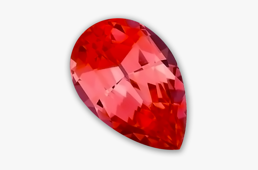 7x5mm Pear Shaped Gem Quality Chatham Lab Grown Orange - Diamond, HD Png Download