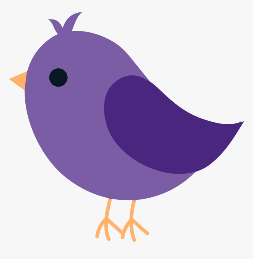 Violet Clipart Bird - Bird Cute Clipart, HD Png Download