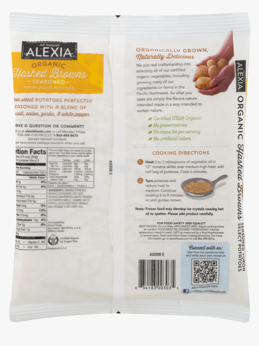 Alexia Organic Hash Browns, HD Png Download