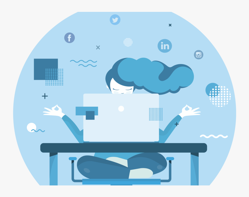 Socials Off Socials Yoga Vector Illustration Design - Illustration, HD Png Download