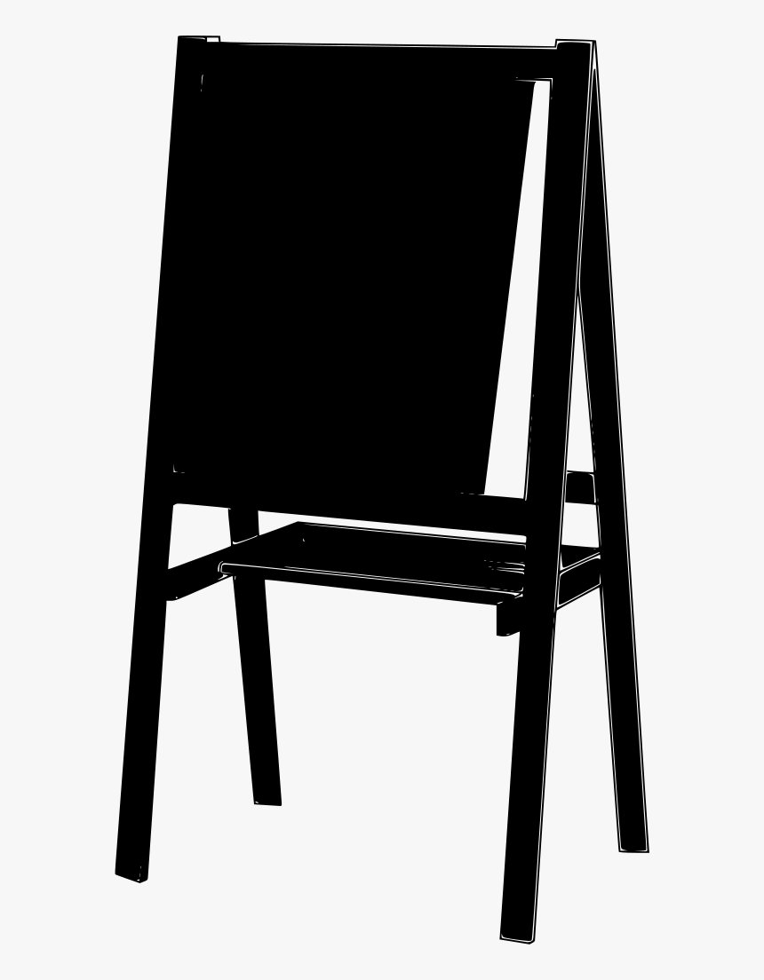Lousa Desenho Preta Cavalete Png, Transparent Png