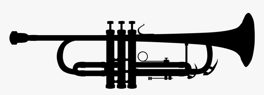 Trumpet Silhouette Png, Transparent Png