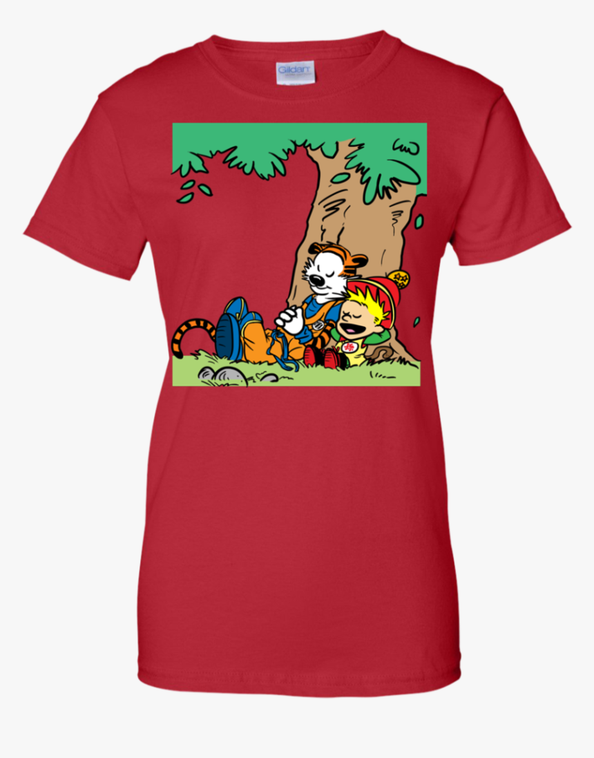 Calvin And Hobbes Dragon Ball Calvin And Hobbes Mashup - T-shirt, HD Png Download
