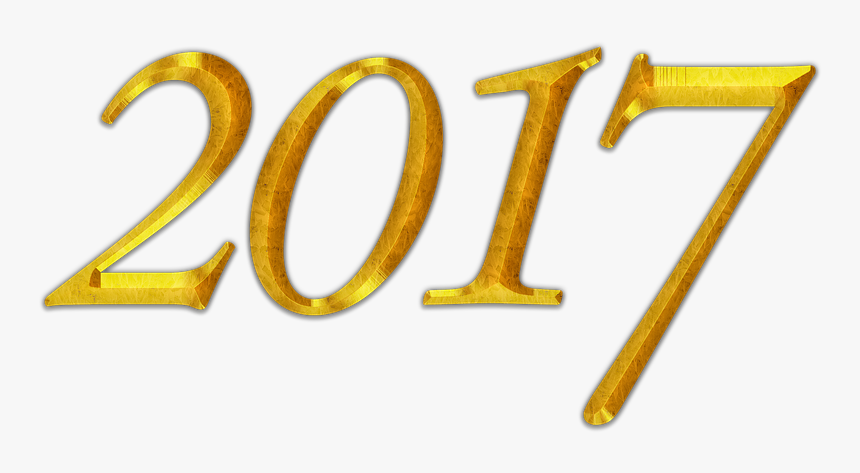 New Year, 2017, Year, New, Gold, Calendar, Date, Golden - Tan, HD Png Download